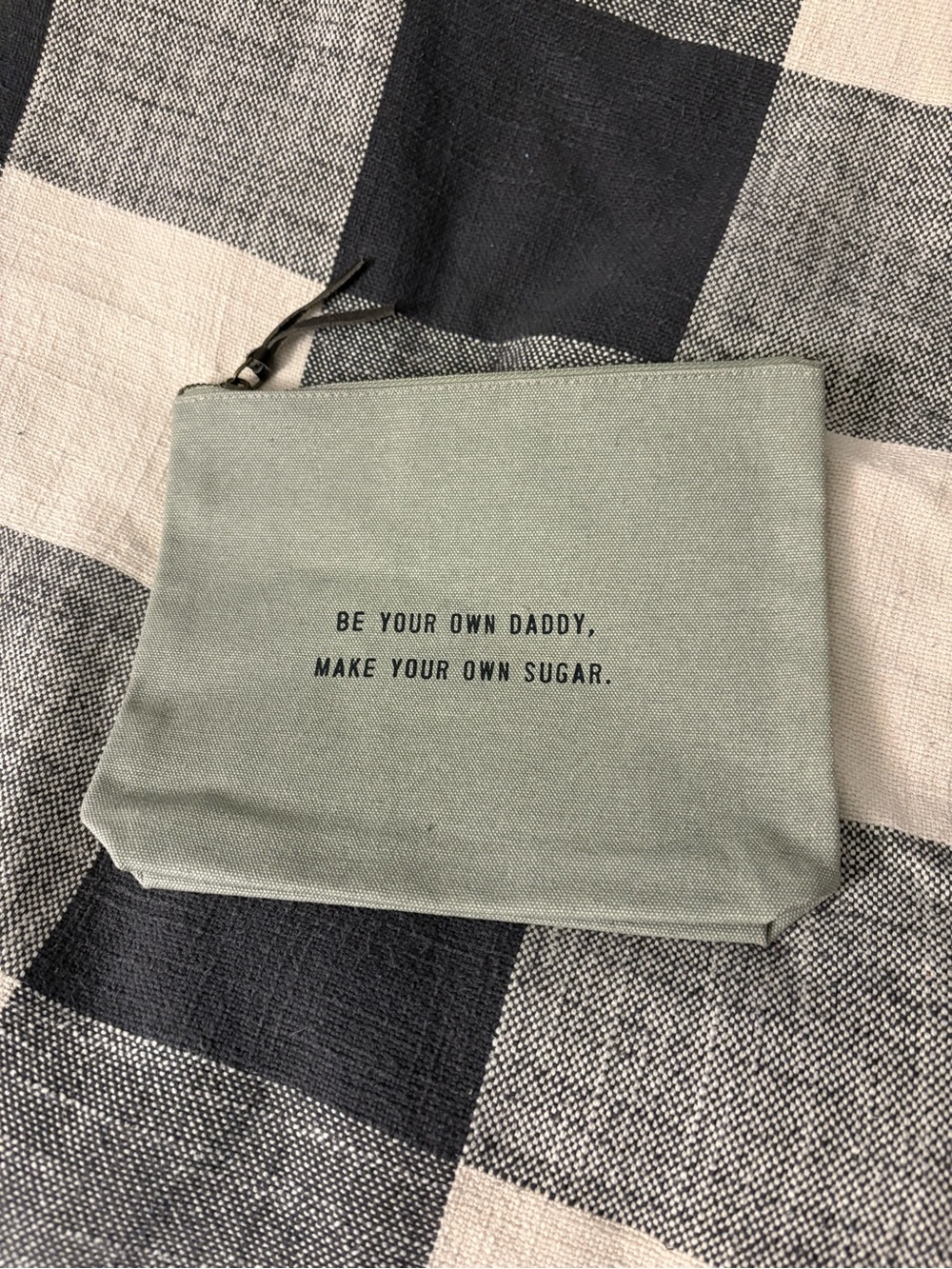 Canvas Zip Pouch - Sage Green